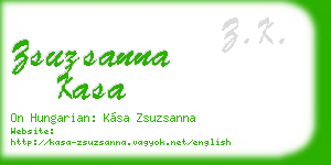zsuzsanna kasa business card